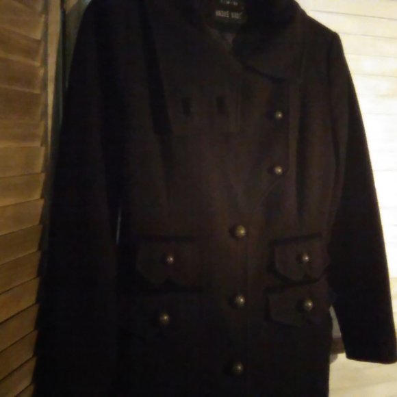 Vintage Wool-Blend Long Line Pea Coat - Picture 2 of 13